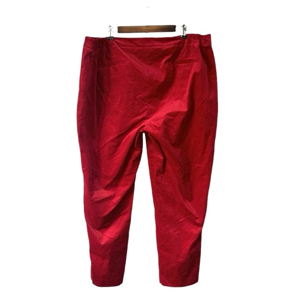 NEW Talbots RSVP Red Velvet Pull-On Straight Leg Pants Holiday Outfit Size 22W - Picture 4 of 6